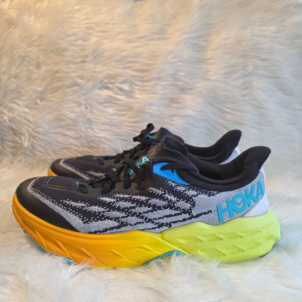 Men's Trail Running Shoes HOKA One One Speedgoat 5 Size 10D Black BEPR